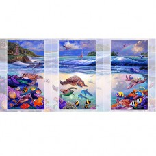 TRI INSPIRATIONS GREETING CARD Dolphin Turtle Paradise